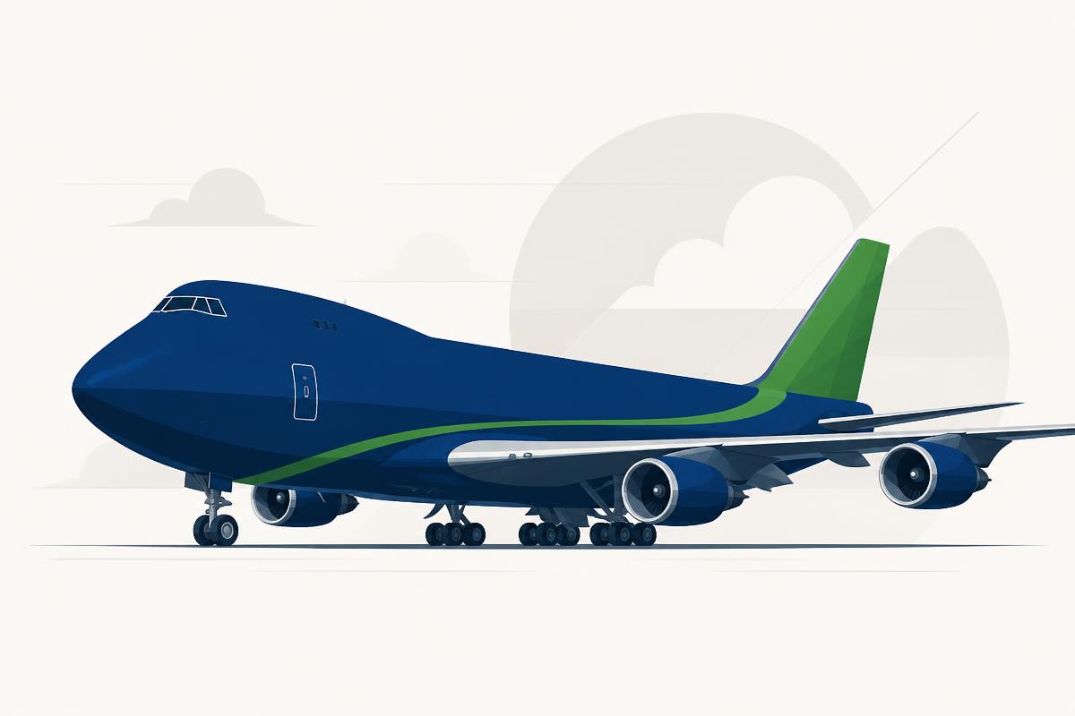 Ilustração da aeronave Boeing